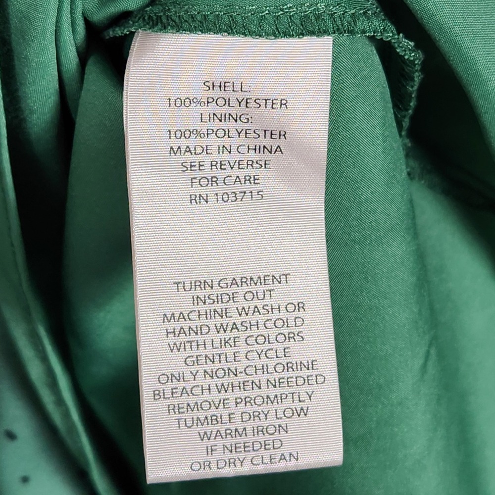 Nanette Lepore Green Polka Dot Pleated Button Front Midi Dress Womens Size 2 - Picture 5 of 9